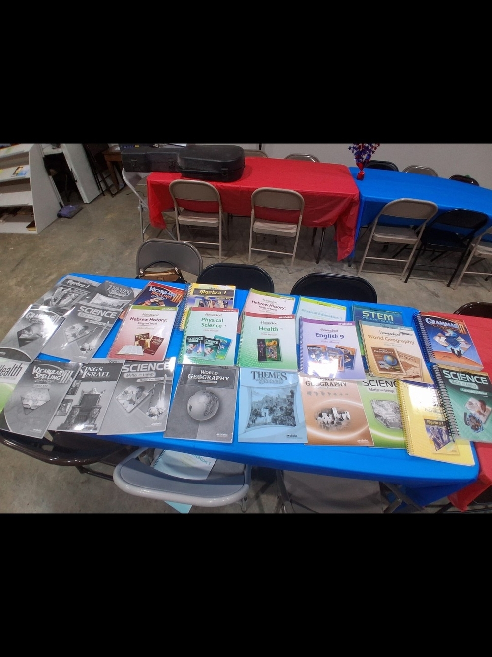 Assorted Educational Workbooks - Blue and Red Covers - Unbranded